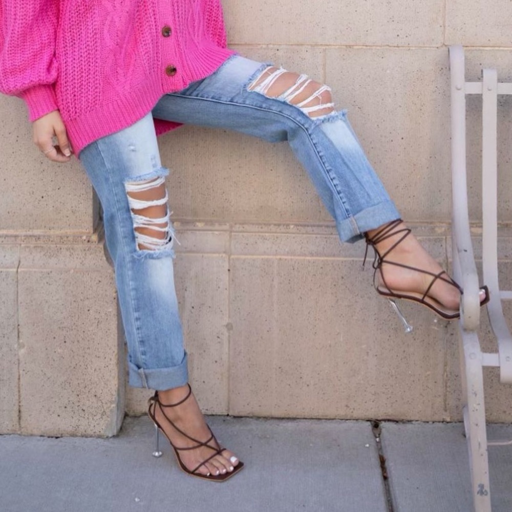 Distressed Mom Jeans